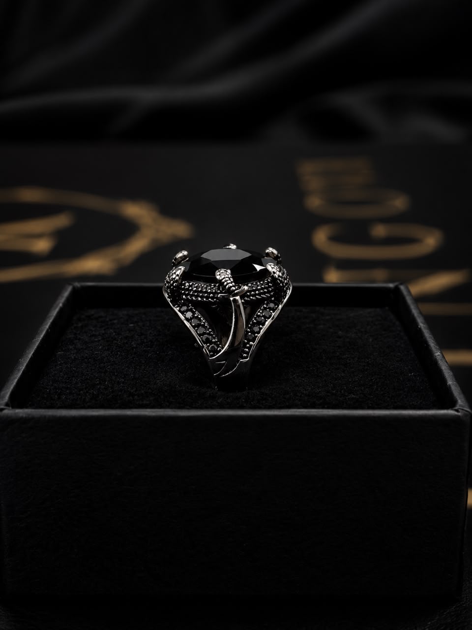 Crown of Shadows Stainless Steel Ring